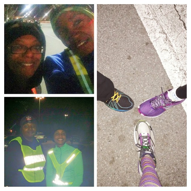 Mona, Rachel, Tammy and I about to pound the pavement....